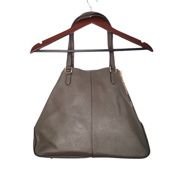 NEW DKNY Bryant Park Zip Side Shopper Saffiano Leather Tote Bag Olive - Picture 8 of 11